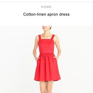 J. Crew cotton linen apron dress